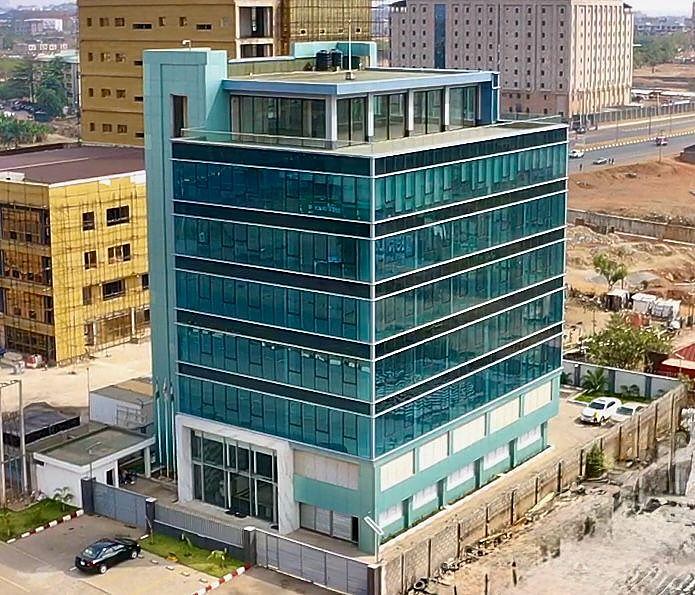 Eight storey glass office building in Jahi, Abuja